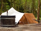 Luxury Bell Tents with Hot Tub in Private Woodland on the Edge of the Peak District, Derbyshire